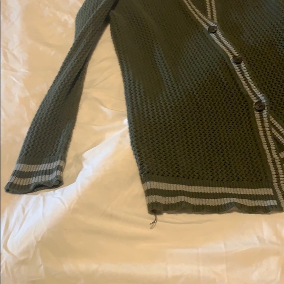 Dark Green Knit Cardigan - Picture 7 of 8